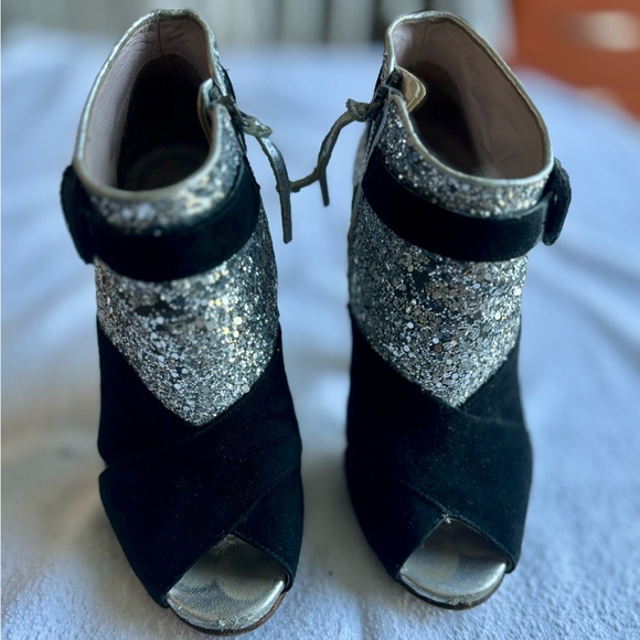 Miu Miu Glitter open Toe Boots.  Size 6.  Used - good. - Picture 2 of 6